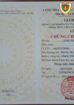 CHỨNG NHẬN PCCC